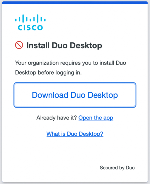 Install Duo Desktop