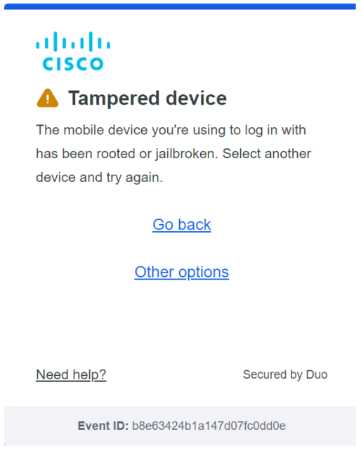 Tampered Device